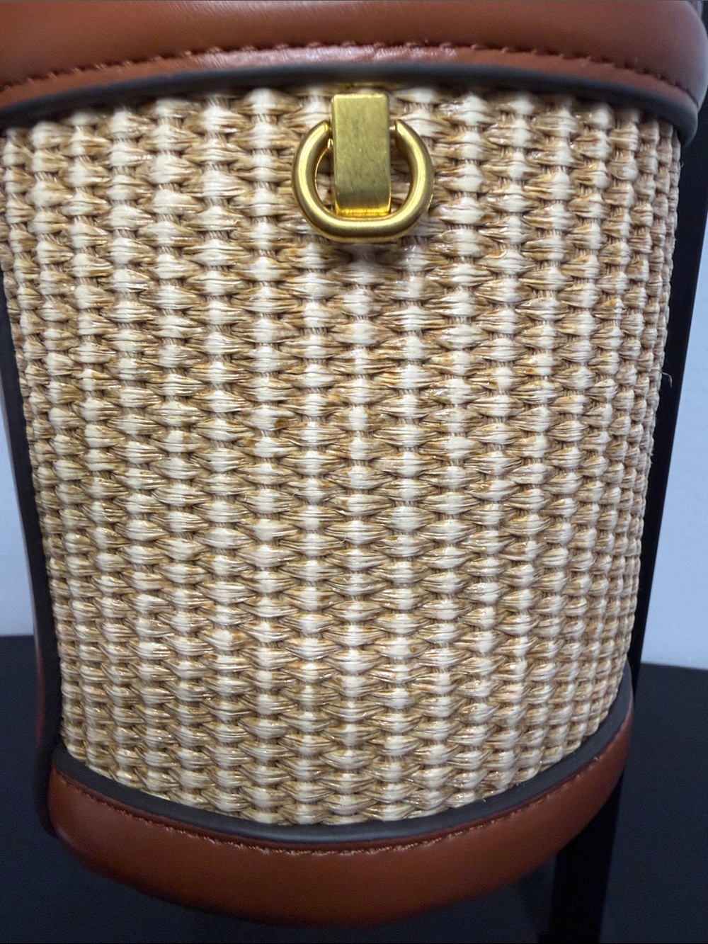 House of Harlow 1960 | Woven Mini Bucket Bag w/ Crossbody Strap - Picture 7 of 9
